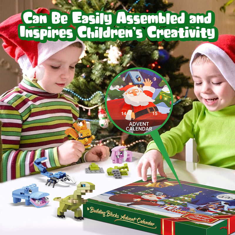 Advent Calendar 2024 Kids Toys, 24 Days Animal Building Blocks Christmas Countdown Calendar, Advent Calendars Surprise Christmas Gifts for Kids Dinosaur Toys for Boys Girls (multicolored01) - Gift Guide
