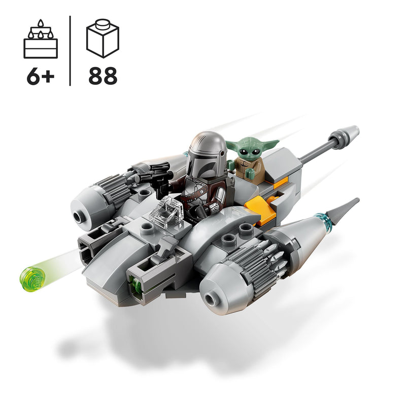 LEGO Star Wars The Mandalorian N-1 Starfighter Microfighter Microscale Building Toy, The Book of Boba Fett Vehicle with Grogu Baby Yoda Figure, Gifts for Kids, Boys, Girls Aged 6 Plus 75363