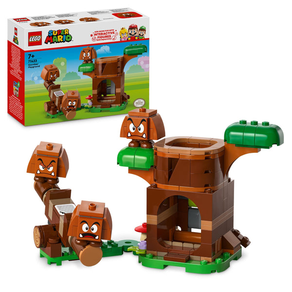 LEGO Super Mario Goombas’ Playground Set, Nintendo Collectible for Kids, Adventure Toy Playset, Buildable Seesaw, 3 Figures, Gift for 7 Plus Year Old Boys, Girls and Fans, 71433