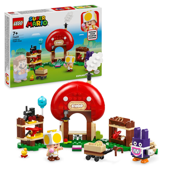 LEGO Super Mario Nabbit at Toad’s Shop Expansion Set, Collectible Toy for 6 Plus Year Old Boys, Girls & Kids, Creative Play with 2 Character figures Incl. Yellow Toad, Small Gift for Gamers 71429
