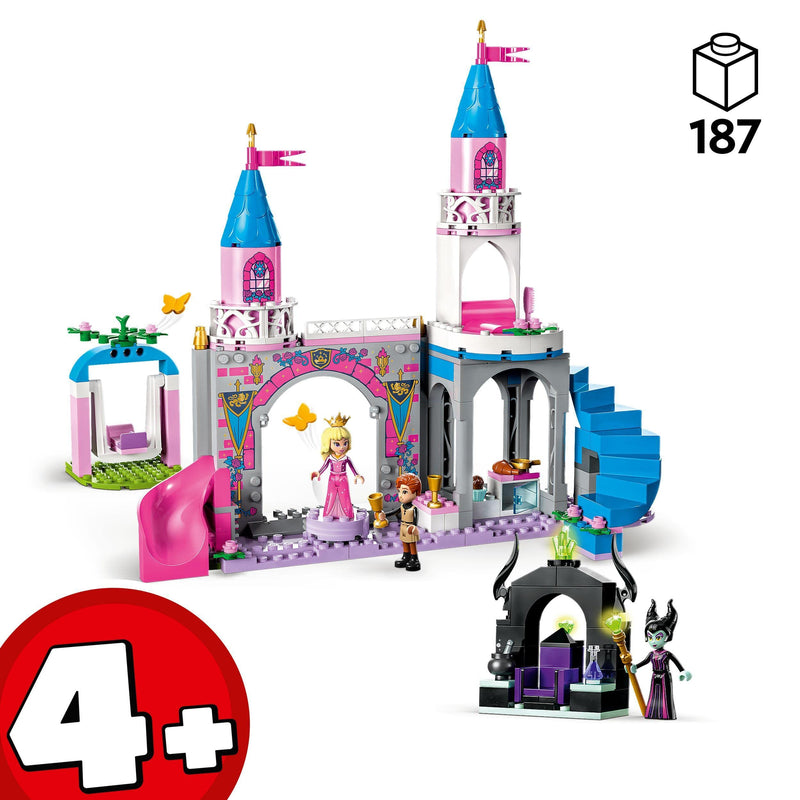 LEGO Disney Princess Aurora's Castle, Builable Toy Playset with Sleeping Beauty, Prince Philip and Maleficent Mini-Doll Figures, Toys for Kids, Girls and Boys Aged 4+ 43211