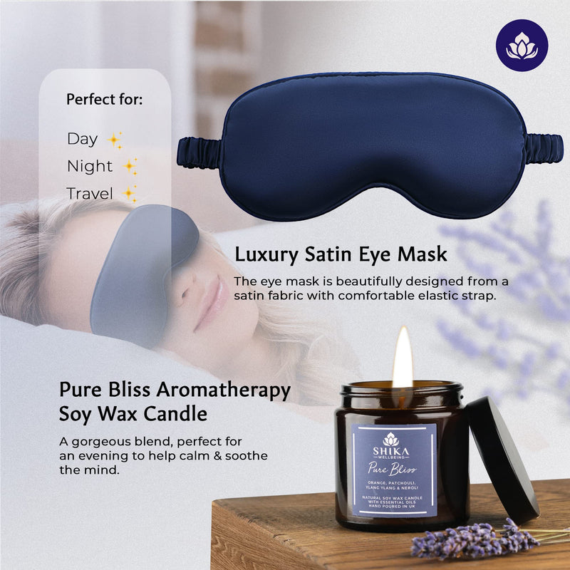 Shika Wellbeing Pure Bliss Relaxation Aromatherapy – Self Care Pamper Gift Set – Christmas, Birthday, Maternity Gifts – Pampering and Relaxation to Help Sleep and De-Stress – Bath and Shower Sets