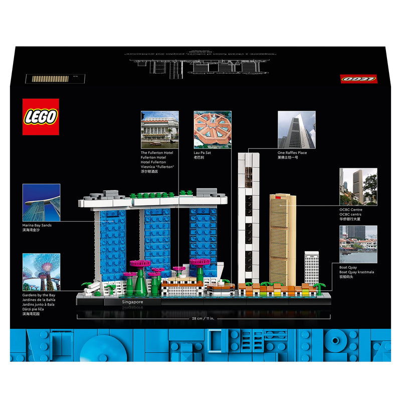 LEGO Architecture Singapore Model Building Set for Adults, Skyline Collection, Collectible Crafts Construction, Home Décor Gift Idea for Men, Women, Husband, Wife, Him or Her 21057