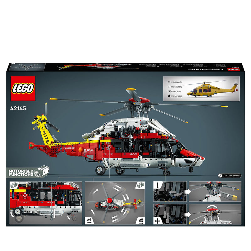 LEGO Technic Airbus H175 Rescue Helicopter Toy for 11 Plus Year Old Boys & Girls, Educational Model Building Set with Spinning Rotors and Motorised Features, Construction Gift Idea for Kids 42145