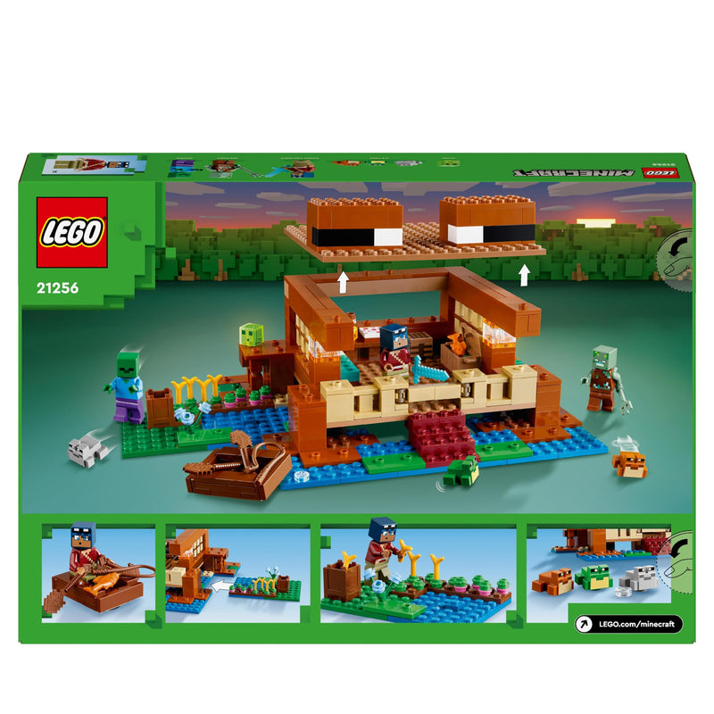 LEGO Minecraft The Frog House Building Toy, Gift for Girls and Boys & Kids aged 8 Plus Years Old, Gaming Construction Set with Characters and Animal Mob Figures 21256