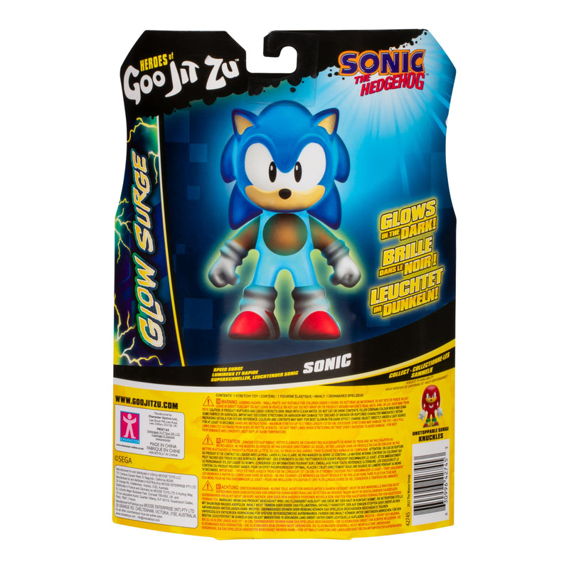 Heroes of Goo Jit Zu Sonic the Hedgehog, Speed Surge Sonic, Powered Up With Glow Surge Giving Him Glow-in-the-Dark Powers