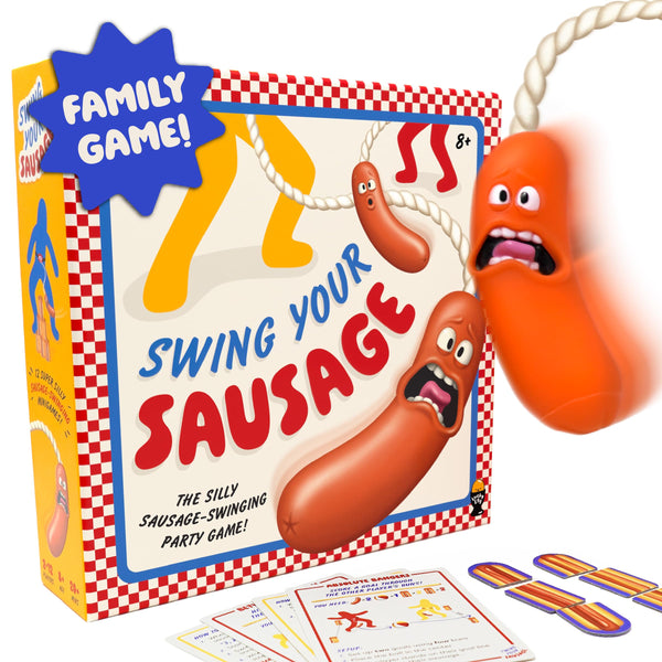 Lucky Egg Swing Your Sausage - Fun Family Party Games for Groups - Indoor Games for Adults and Kids - Party Games for Family Gatherings, Birthdays, Christmas, Bachelorette Parties and Festival Games