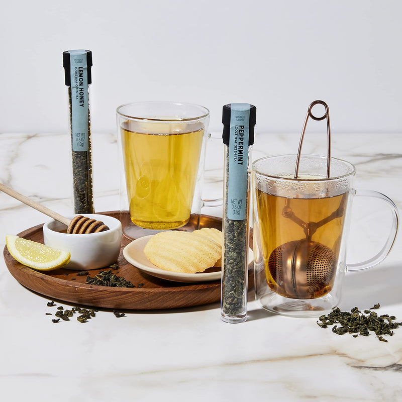 Thoughtfully, Tea Therapy Tea Infusion Gift Set, Includes 7 Uniquely Flavoured Loose Leaf Teas and Tea Infuser, Pack of 7 - Gift Guide