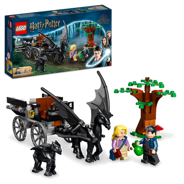 LEGO 76400 Harry Potter Hogwarts Carriage & Thestrals Set, Building Toy for Kids 7 Plus Years Old with 2 Winged Horse Figures and Luna Lovegood Minifigure