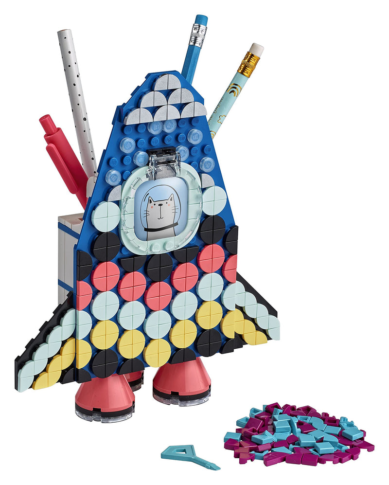 LEGO 41936 DOTS Pencil Holder Rocket Toy Desk Décoration, Creative Activities, Craft Kit for Kids Age 6+