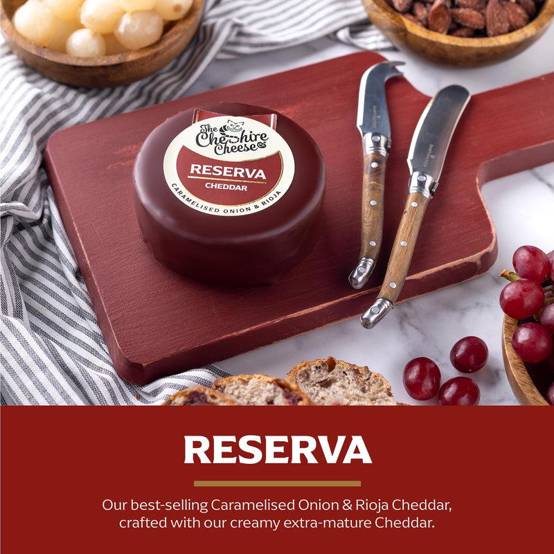 Cheshire Cheese Company | Duo of Cheese and Wine Gift Box – The Perfect Night In | Award Winning 2 Cheeses, 1 Biscuits & Red Wine Gift Set in Presentation Box | Luxury Food Hamper for Birthdays & more - Gift Guide