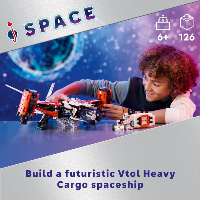 LEGO Technic VTOL Heavy Cargo Spaceship LT81 Set, Space Plane Toy for 10 Plus Year Old Boys, Girls and Kids, Vehicle Building Playset for Imaginative Play, Birthday Gift Idea 42181