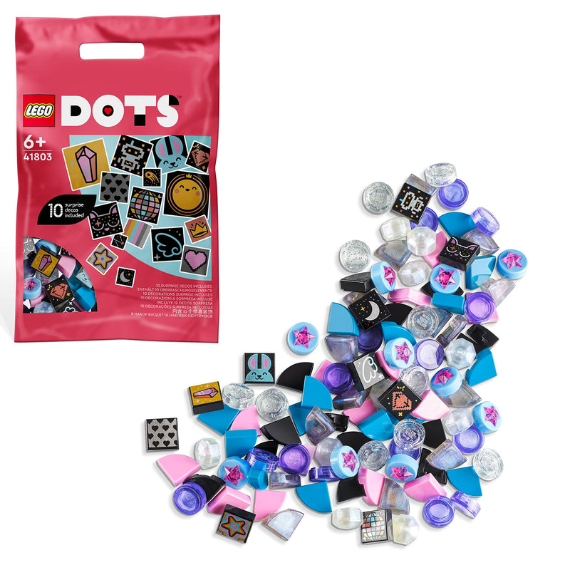 LEGO 41803 DOTS Extra DOTS Series 8 – Glitter and Shine Tiles Set for Bracelets, Message Boards, Room Décor, Bag Tags, Kids Arts and Crafts Kit