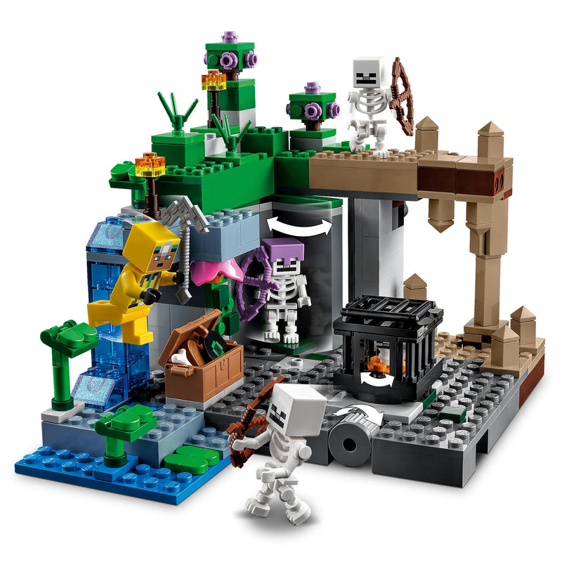 LEGO Minecraft The Skeleton Dungeon Set, Building Toy for 8 Plus Year Old Boys & Girls, with Caves, Mobs, and Figures with Crossbow Accessories, Kids' Birthday Gift Idea 21189