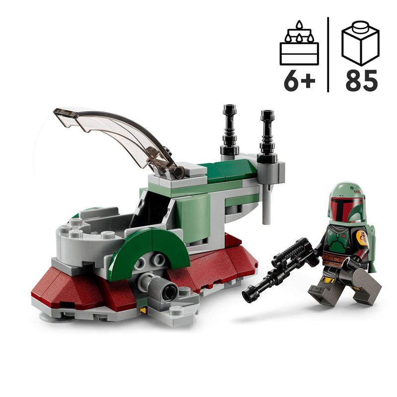 LEGO Star Wars Boba Fett's Starship Microfighter, Buildable Toy Vehicle with Adjustable Wings and Flick Shooters, The Mandalorian Set for Kids 75344