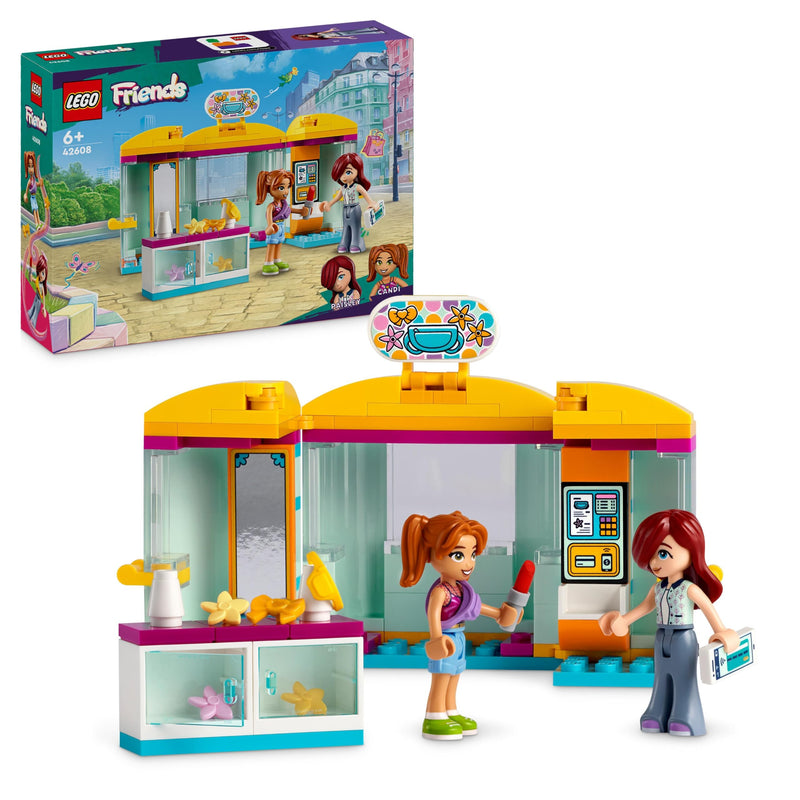 LEGO Friends Tiny Accessories Shop, Building Toy for 6 Plus Year Old Girls, Boys & Kids, Mini-Dolls Playset with Characters Paisley and Candi, Small Birthday Gift Idea 42608