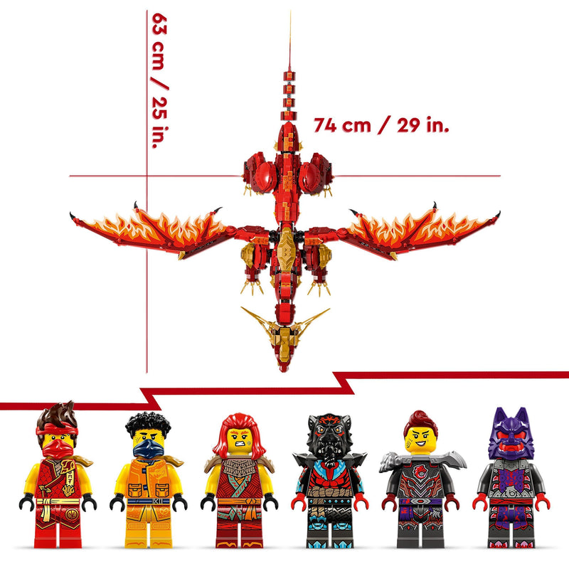 LEGO NINJAGO Source Dragon of Motion Figure Set, Ninja Adventure Toys for Boys & Girls, with 6 Minifigures Incl. Characters Kai & Arin, Dragons Rising Birthday Gift for kids and Teens 12 Plus 71822