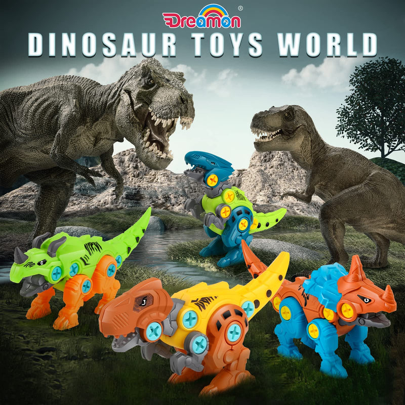 Dreamon Take Apart Dinosaur Toys for Kids with Storage Box Electric Drill DIY Construction Build Set Educational STEM Gifts for Boys Girls - Gift Guide