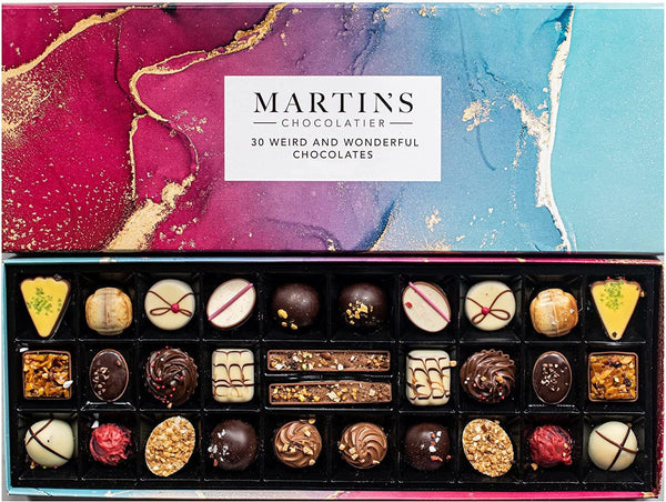 Martin’s Chocolatier Weird & Wonderful Collection | Luxury Handmade Chocolate Gift Box | 30 Chocolates, 15 Gourmet Flavours | Ideal Present for Birthdays, Anniversary, Christmas - Gift Guide