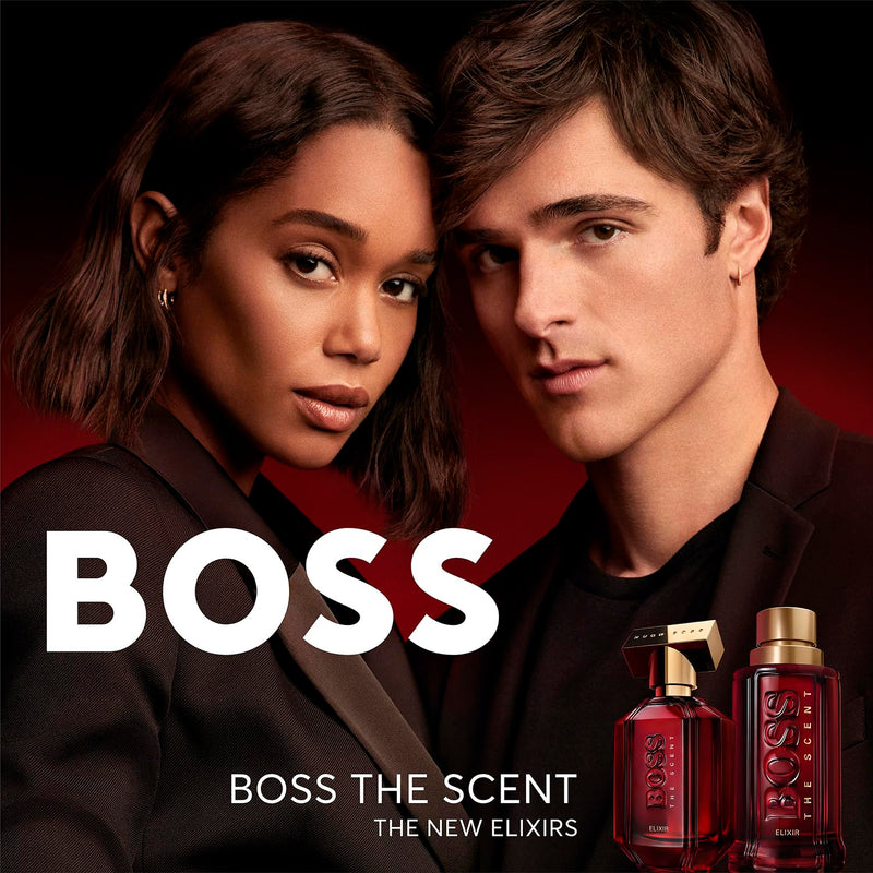 BOSS The Scent Elixir for Him - Ambery Fragrance with Notes of Pimento, Lavandin Absolute and Sandalwood - High Longevity - 50ml (Packaging May Vary)