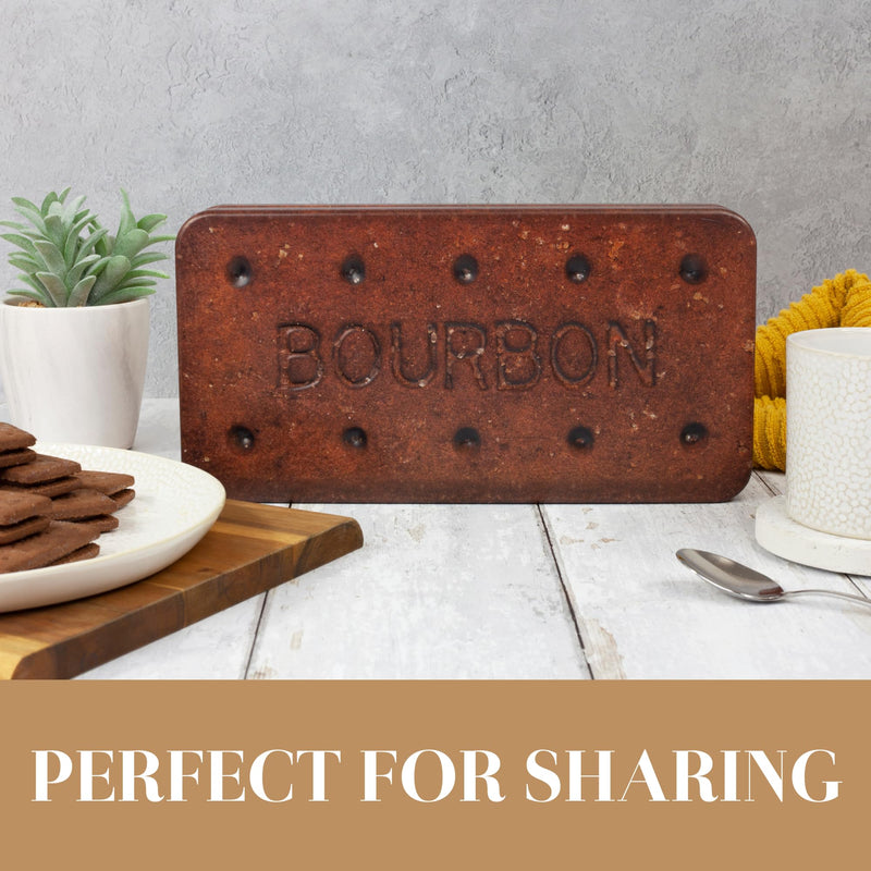 Giant Bourbon Biscuits Gift Set - Chocolate Biscuit Tin Christmas Gifts, Family Biscuits Box with Luxury Bourbon Chocolate Biscuits - Biscuit Hamper Gift Ideas, Chocolate Gifts for Men & Women, 400g