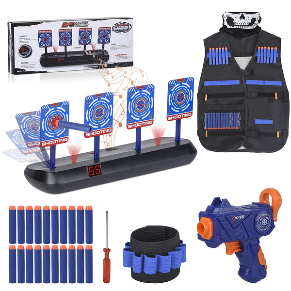 Nerf Target,Electronic Digital Target for Nerf Guns Funny Gifts Toys for 5-10 Year Olds Boys kids Birthday Gifts Presents Outdoor Games Garden Toys Thanksgiving Gifts for Kids - Gift Guide