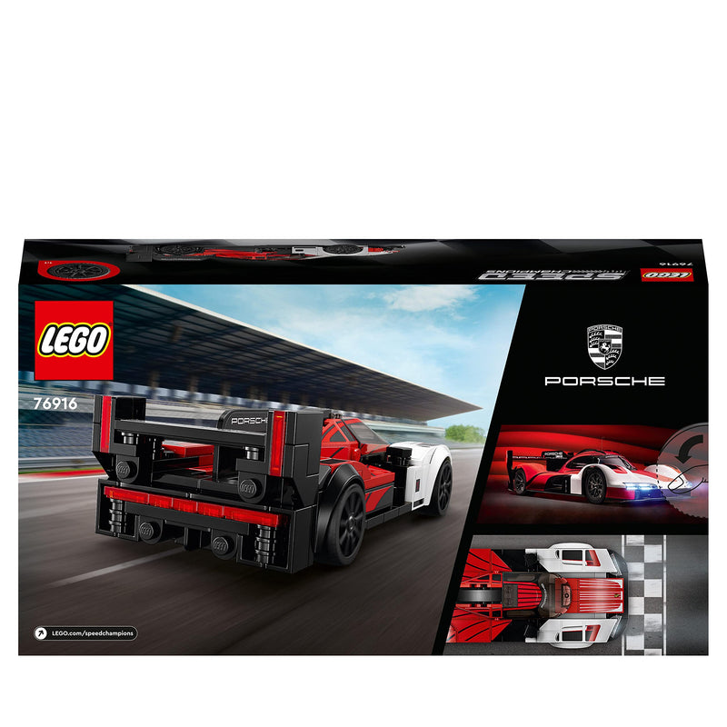 LEGO Speed Champions Porsche 963, Model Car Building Kit, Racing Vehicle Toy for Kids, 2023 Collectible Set with Driver Minifigure 76916