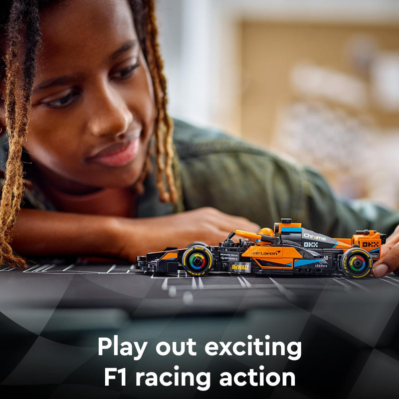 LEGO Speed Champions 2023 McLaren Formula 1 Race Car Toy for 9 Plus Year Old Kids, Boys & Girls who Love Independent Play, Buildable Vehicle Model Set, Kids' Bedroom Decoration, Birthday Gift 76919
