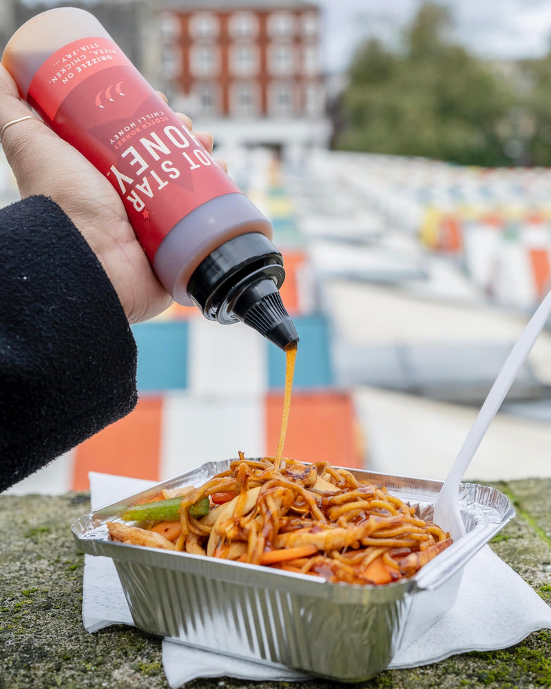 Hot Star Honey Hot Sauce Gift Set | Scotch Bonnet Sauce - Cayenne Chilli Sauce - Mango Chilli Sauce - Premium Hot Honey Gift Set for Chicken, Pizza, Pasta, Steak and Noodles - Gift Guide