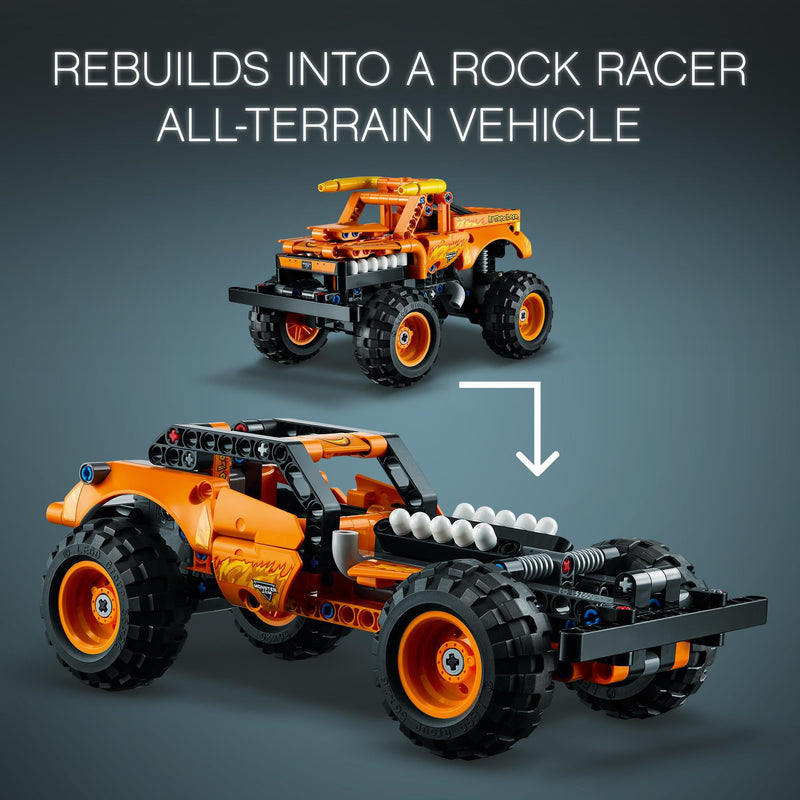 LEGO Technic Monster Jam El Toro Loco 42135 Model Building Kit; A 2-in-1 Pull-Back Toy for Kids Who Love Monster Trucks; Makes A Great Birthday Gift for Monster Truck Fans; For Ages 7+ (247 Pieces)