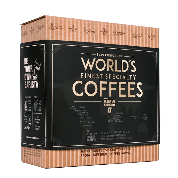 Original Gourmet Coffee Gift Set for Men & Women – 5 of the World’s Finest Single Estate Specialty & Organic Coffees | Brew & Enjoy Anytime, Anywhere | Hamper Style Letterbox Gift Idea for Him & Her - Gift Guide