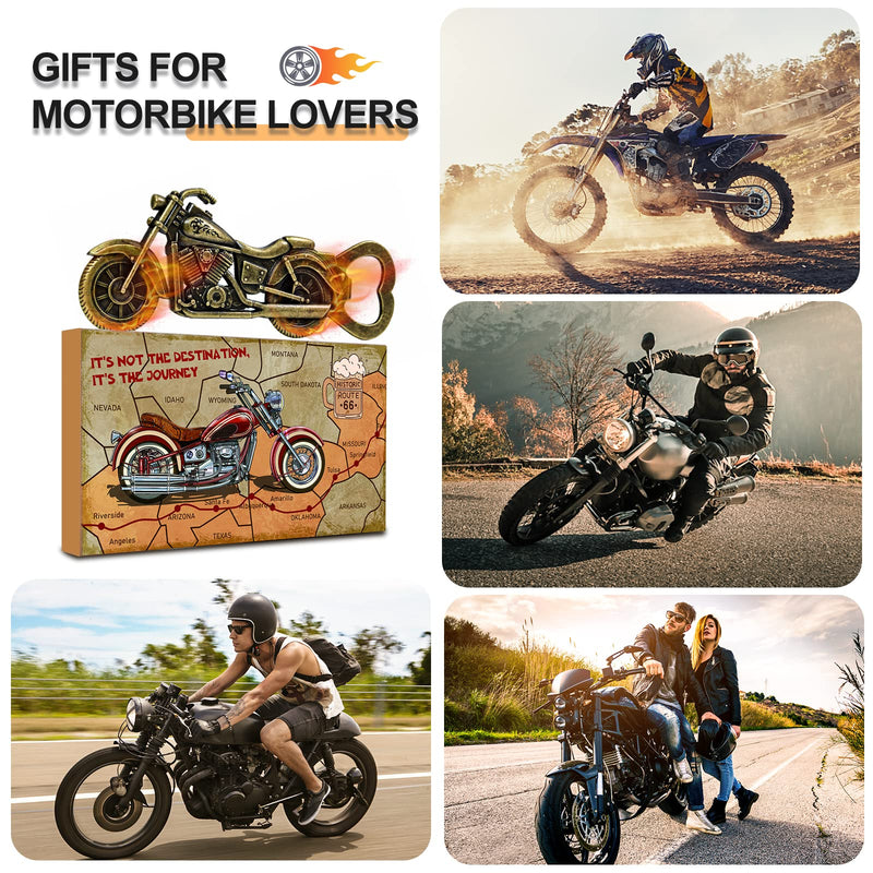 Novelty Christmas Gifts for Men Dad - Unique Motorbike Beer Gifts for Men Dad Him Brother Uncle Grandad Husband Christmas Stocking Fillers Birthday Gifts Secret Santa Xmas Small Gifts Advent Calendar