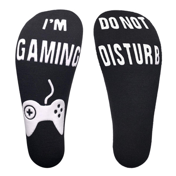 Gamer Socks Gamer Gifts Sock Do Not Disturb, I'm Gaming Novelty Funny Socks Birthday Present Chiristmas Gifts Funny Mid Calf Socks For Game Lovers Christmas Men Women Unisex, Short