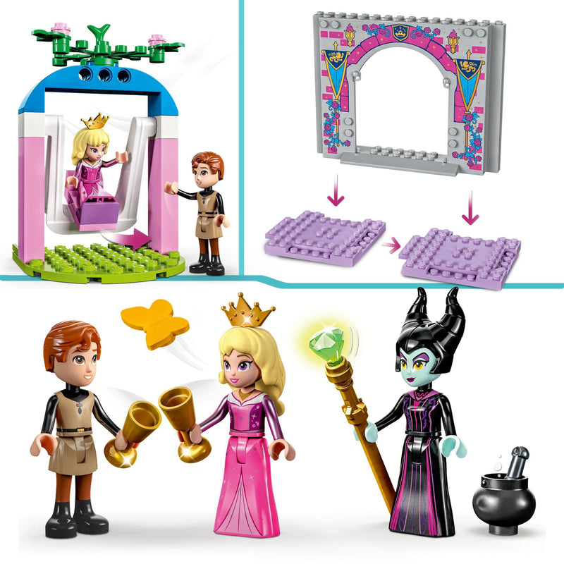 LEGO Disney Princess Aurora's Castle, Builable Toy Playset with Sleeping Beauty, Prince Philip and Maleficent Mini-Doll Figures, Toys for Kids, Girls and Boys Aged 4+ 43211