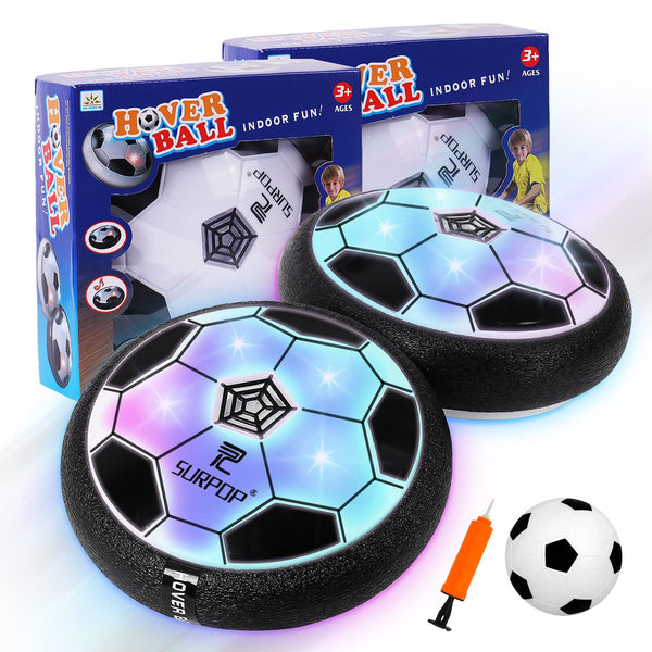 Football Gifts for Boys, 2 Pcs Hover Football Set Age 7 8 9 10 11, Inflatable Kickerball Indoor Easter Christmas Birthday - Gift Guide