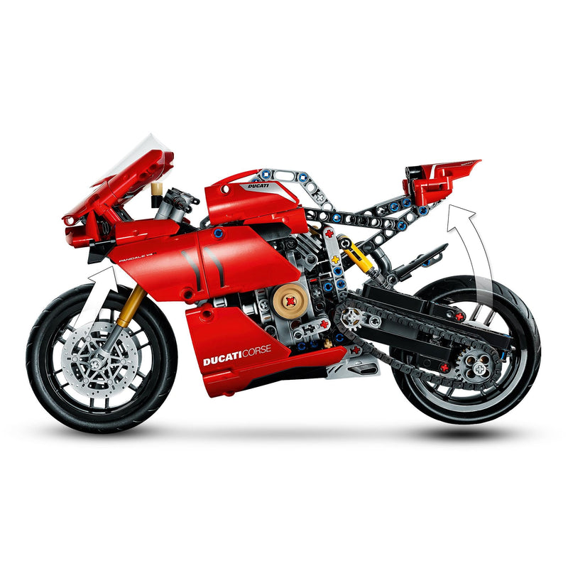 LEGO Technic Ducati Panigale V4 R 42107 Motorcycle Toy Building Kit (646 pieces), Build A Model Motorcycle, Featuring Gearbox and Suspension