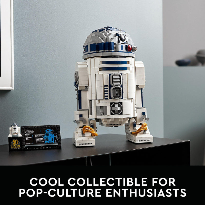 LEGO Star Wars R2-D2 Droid Building Set for Adults, Collectible Display Model with Luke Skywalker’s Lightsaber, Father's Day Treat, Gift for Men, Women, Dad or Mum 75308