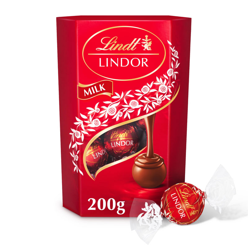 Lindt Lindor Milk Chocolate Truffles Box - Approx 16 balls, 200g - Chocolate Truffles with a Smooth Melting Filling - Gift Present - Birthday, Celebrations, Congratulations, Thank you - Gift Guide