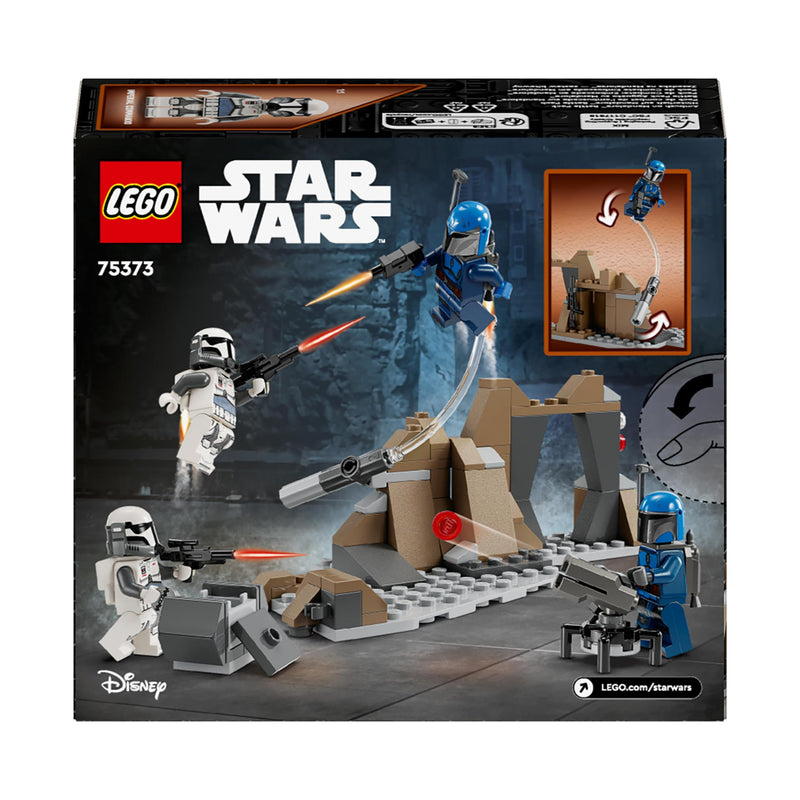 LEGO Star Wars: The Mandalorian Ambush on Mandalore Battle Pack, Building Toy for 6 Plus Year Old Boys & Girls, with 4 Character Minifigures, Small Creative Gift for Kids 75373