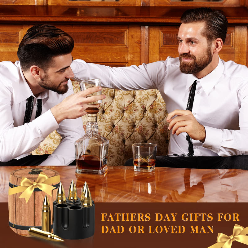 Gifts for Men - Whiskey Stones Presents Anniversary for Him, Stainless Steel Whisky Chilling Rocks, Happy Birthday Gifts for Dad Husband Grandad, Whisky Gifts Set Used for Whiskey, Vodka, Liqueur - Gift Guide