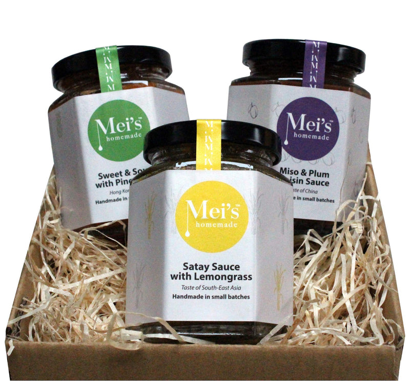 Mei's Homemade 3 Chinese Stir-fry, Dipping,Cooking sauces Gift Set Gluten Free Dairy Free - Gift Guide