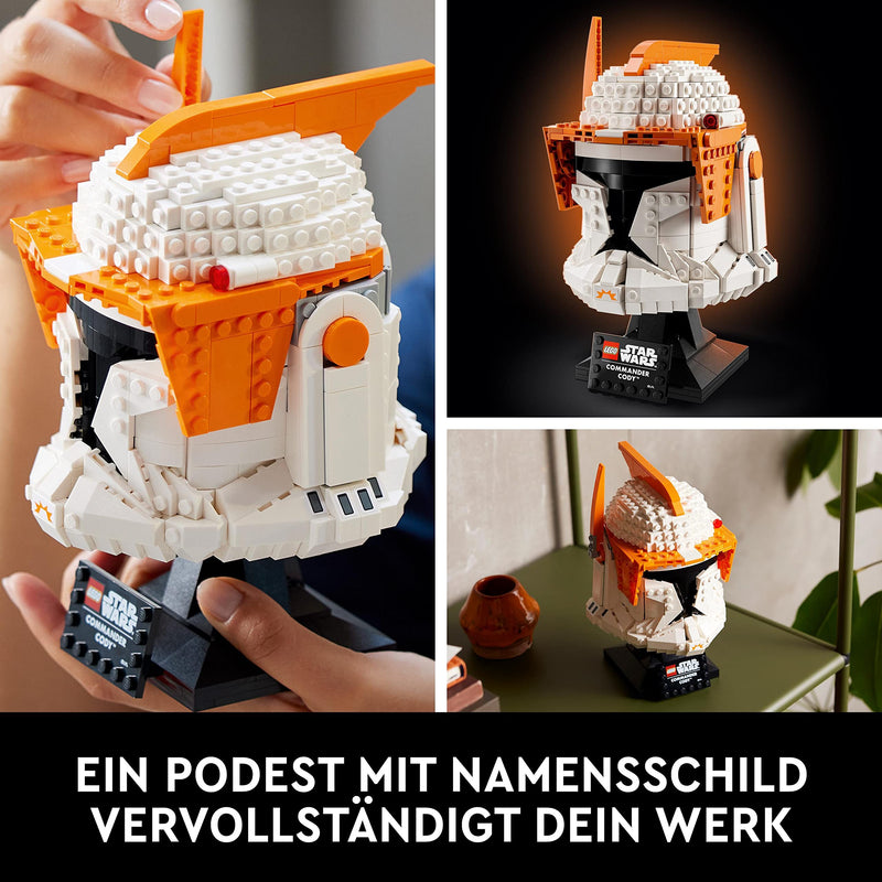 LEGO Star Wars Clone Commander Cody Helmet Collectible Set for Adults, The Clone Wars Memorabilia, Collection Gift Idea, Decor Display Model 75350