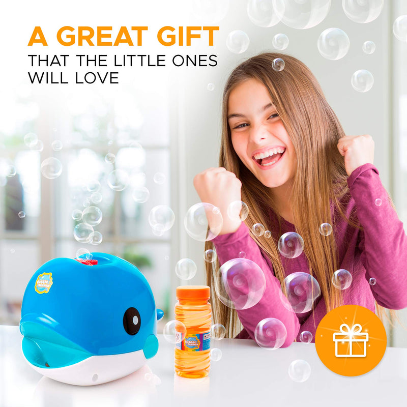 Bubble Mania Bubble Machine - Bubble Blower Whale For Kids - Automatic Bubble Maker Machine
