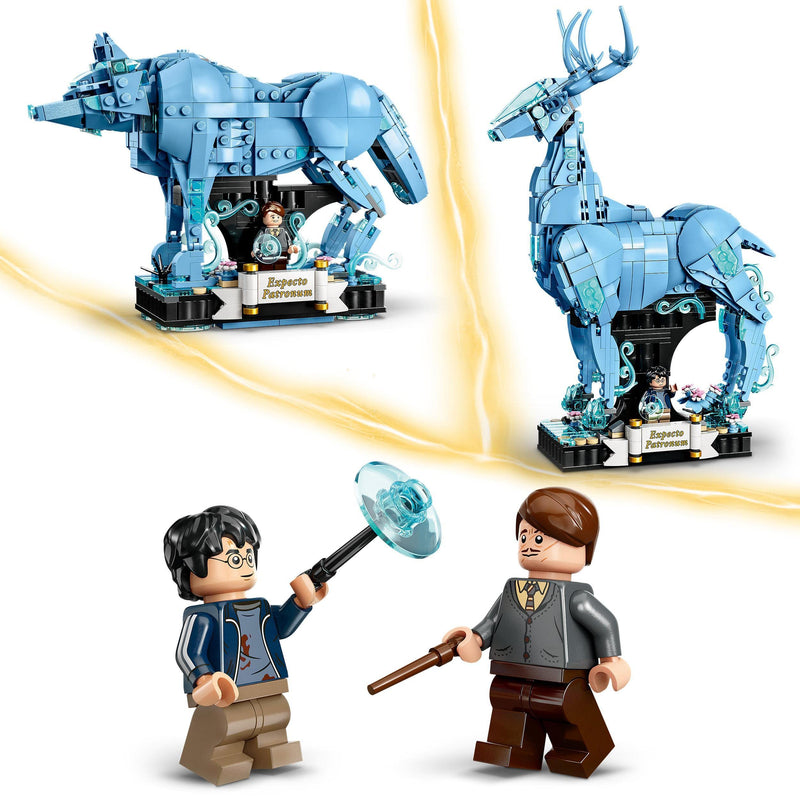 LEGO Harry Potter Expecto Patronum 2-in-1 Set, Build Stag and Wolf Animal Figures, Build-Rebuild-and-Display Model, Magical Gifts for Teenage Girls, Boys, Women, Men 76414