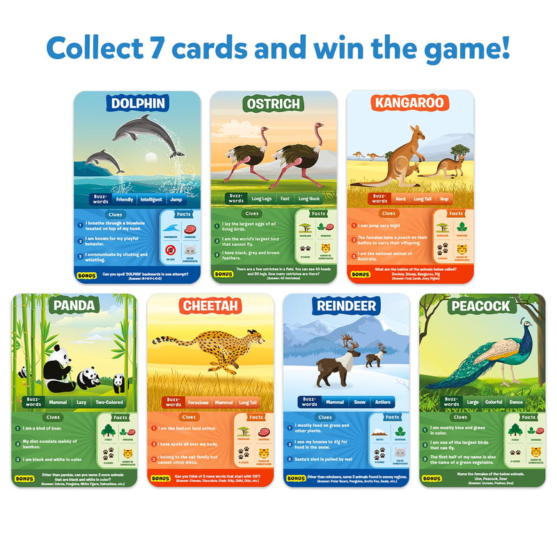 Skillmatics Card Game - Guess in 10 Animal Planet, Stocking Stuffers, Perfect for Boys, Girls, Kids, and Families Who Love Toys, Board Games, Gifts for Ages 6, 7, 8, 9