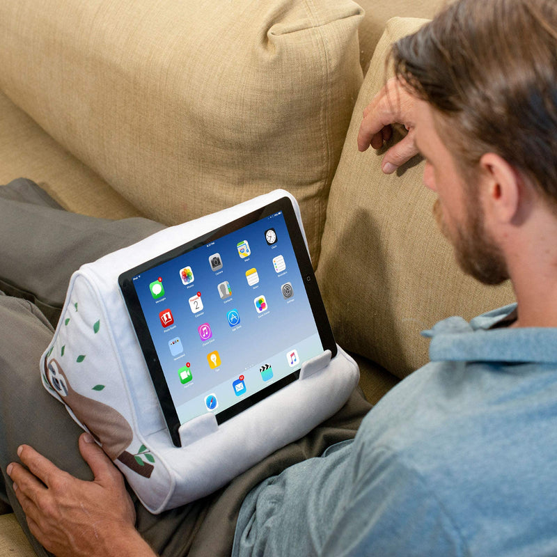 Gifts for Readers & Writers Book Couch iPad Stand | Cushioned Tablet Stand & Book Holder| Reading Pillow for Bed Time | Tablet Lap Rest Cushion | A Fun Gift for Book Lovers
