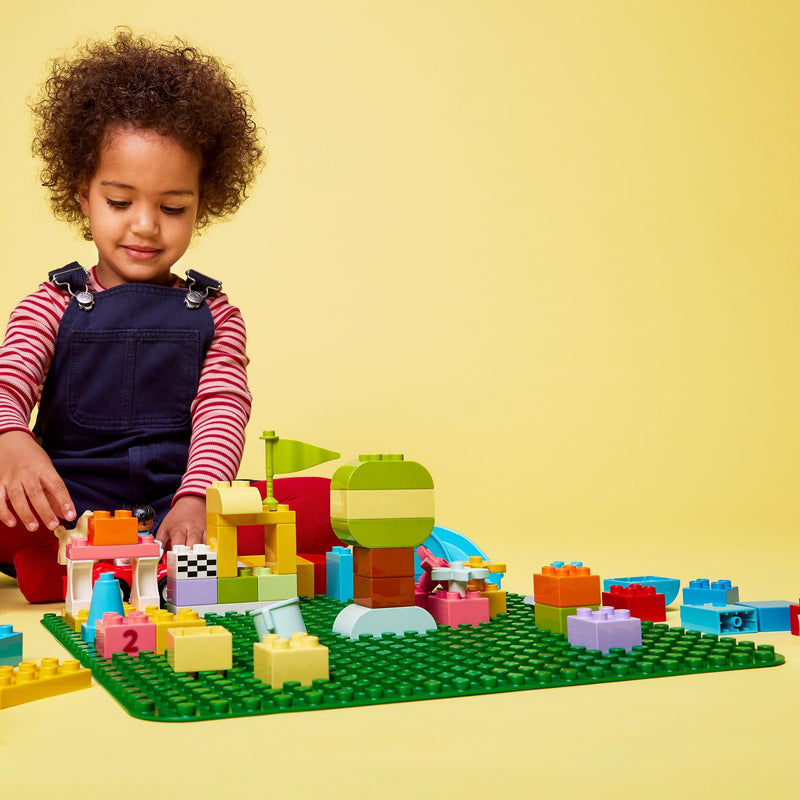 LEGO 10980 DUPLO Green Building Base Plate, Construction Toy for Toddlers and Kids, Build and Display Board
