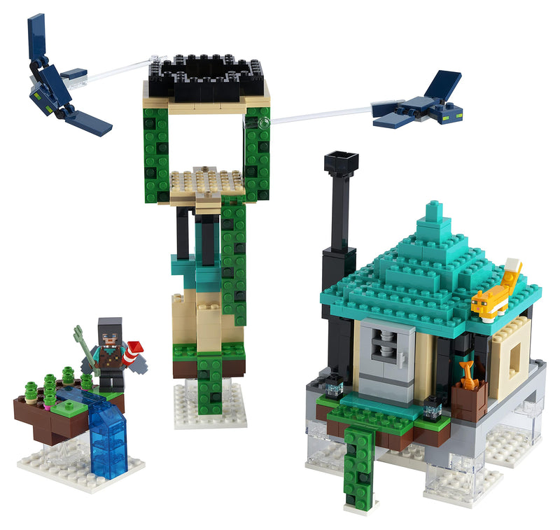 LEGO 21173 Minecraft The Sky Tower Building Toy, Set with Pilot, Cat & 2 Flying Phantoms Figures, Gifts for 8 Plus Year Old Boys & Girls