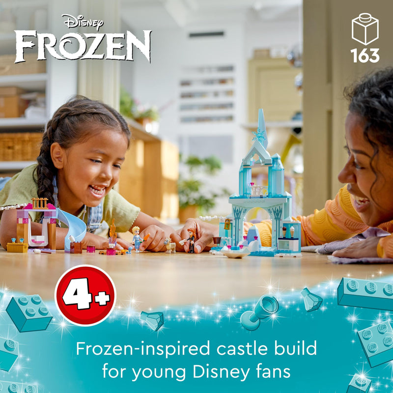 LEGO ǀ Disney Princess Elsa’s Frozen Castle Buildable Toy for 4 Plus Year Old Girls and Boys, Includes Princess Elsa and Anna Mini-Doll Figures and 2 Animal Toys, Fun Birthday Gift 43238