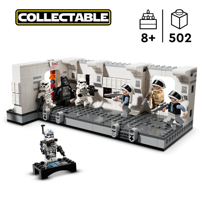 LEGO Star Wars Boarding the Tantive IV Set, A New Hope Buildable Toy for 8 Plus Year Old Boys, Girls & Kids, with 7 Minifigures Incl. Darth Vader & 25th Anniversary ARC Trooper Fives, Gift Idea 75387